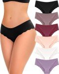 6 Pack Women's Seamless Low Rise Hipster Underwear
