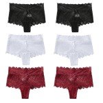 Cinvik Cheeky Lace Booty Shorts for Women 2XL
