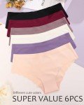 6 Pack Women's Seamless Low Rise Hipster Underwear