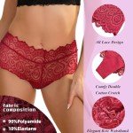 Cinvik Cheeky Lace Booty Shorts for Women 2XL