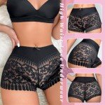 Cinvik Women's Cheeky Lace High Waist Panties