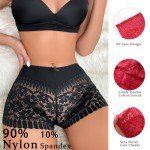 Cinvik Women's Cheeky Lace High Waist Panties
