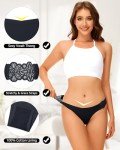 Levao Women's Seamless No Show Lace Bikini 7-Pack