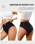 MIOTAN Women's 5 Pack High Waisted Briefs