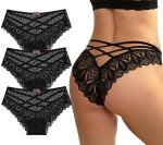 Cute Lace Floral Criss Cross Hipster Underwear Multi-Pack