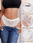 Avidlove Women's Lace Cheeky Rhinestone Panties 1-4 Pack