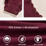 APRSEA Women's Lace Trim Low Rise Bikini Panties 6 Pack