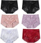 Cinvik Women's High Waisted Lace Cheeky Panties