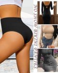 ASIMOON High Waisted Tummy Control Bikini Panties - 5 Pack
