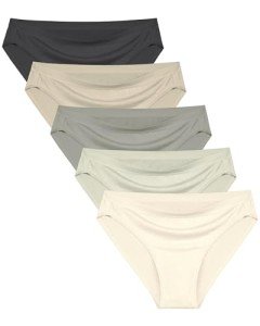 Neione Women's Quick-Dry Cheeky Bikini Panties - 5 Pack