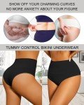 ASIMOON High Waisted Tummy Control Bikini Panties - 5 Pack