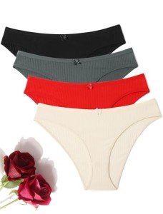 Avidlove Women's Ribbed Low Rise Cheeky Bikini