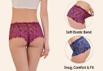 6 Pack Women’s Soft Lace Boyshort Panties