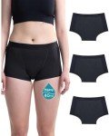 Neione Women's Heavy Flow Cotton Boyshorts - 3 Pack