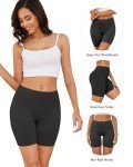 Comfortable High-Waisted Boyshorts - 4 Pack Black