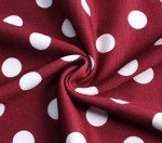 Lyrur Women's Elegant Short Sleeves V Neck Casual Party Work Red Polka Dot Wrap Dresses Tie Belt(S,9069-Red Dot)