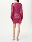 The Drop Women's Helena Sequin Wrap-Dress Luminous Pink, 3X, Plus Size