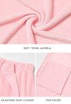 Knuffnee Wrap Towel for Women Body Wrap Bathrobe Shower Wrap Towels Adjustable Closure Pink S/M