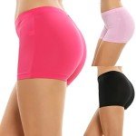 Ekouaer Women's Soft Seamless Boyshort Panties 3-Pack