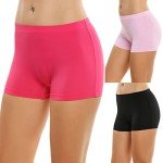 Ekouaer Women's Soft Seamless Boyshort Panties 3-Pack