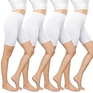 YaShaer Women's High Waist Slip Shorts 4 Pack