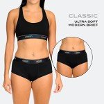 Woxer Women's Soft Boxer Briefs - Pride Black