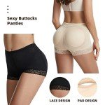 WEICHENS Women's Padded Butt Lifter Control Briefs