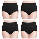 Wirarpa Women's High Waist Comfort Stretch Briefs 4 Pack