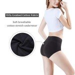 Wirarpa Women's High Waist Comfort Stretch Briefs 4 Pack