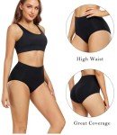 Wirarpa Women's High Waist Cotton Briefs - 5 Pack