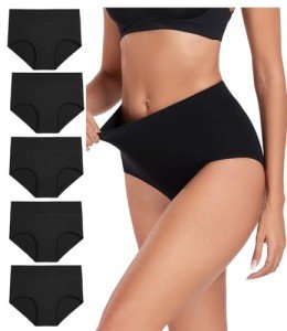 Wirarpa Women's High Waist Cotton Briefs 5 Pack