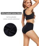 Wirarpa Women's High Waist Cotton Briefs - 5 Pack