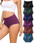 Levao Women’s High Waist No-Show Briefs Multipack