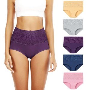 Senllori Plus Size High Waist Cotton Underwear