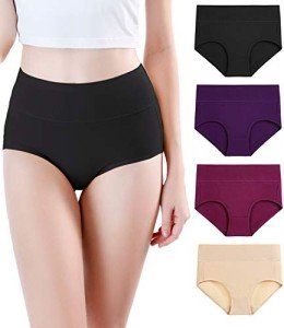 Wirarpa Women's High Waist Soft Briefs 4 Pack