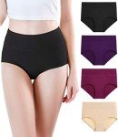 Wirarpa Women's High Waist Soft Briefs 4 Pack