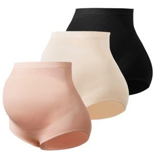 Momcozy Women's High Waist Pregnancy Support Underwear 3-Pack