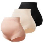 Momcozy Women's High Waist Pregnancy Support Underwear 3-Pack