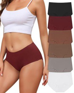 Levao Women's High Waist Seamless No Show Briefs