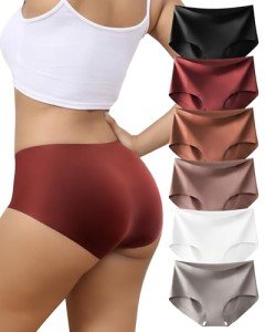 Levao Women's High Waist No Show Hipster Panties