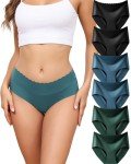 Oegho Women's Seamless High-Waist Briefs 6 Pack