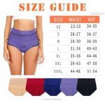 Forllori Women's Cotton High Waist Briefs - 5 Pack