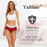 Forllori Women's Soft Cotton High Waist Briefs 5-Pack