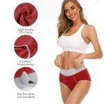 Forllori Women's Soft Cotton High Waist Briefs 5-Pack