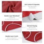 Forllori Women's Soft Cotton High Waist Briefs 5-Pack
