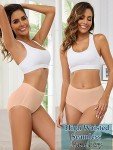 5 Pack Women's High Waist Seamless Hipster Panties