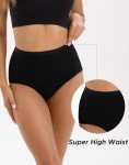 INNERSY Women's Ultra High Waist Cotton Briefs 4-Pack