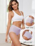 5 Pack Women's High Waist Seamless Hipster Panties