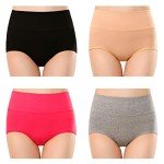 Cauniss Women's High Waist Cotton Underwear - 5 Pack