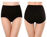 Cauniss Women's High Waist Cotton Underwear - 5 Pack